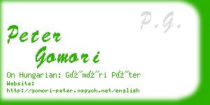 peter gomori business card
