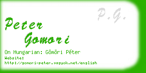peter gomori business card